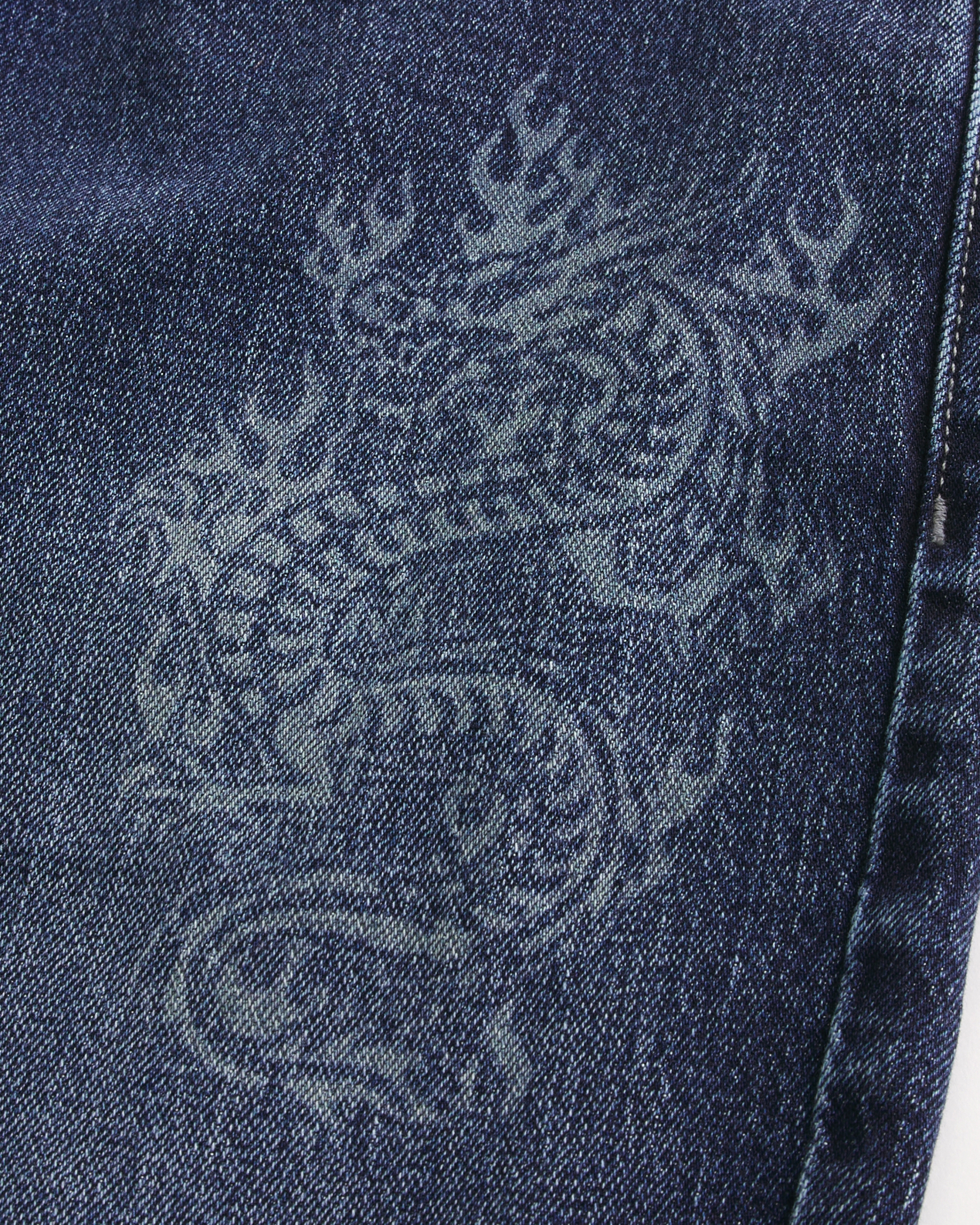 Dark Wash Dragon Graphic Baggy Jeans