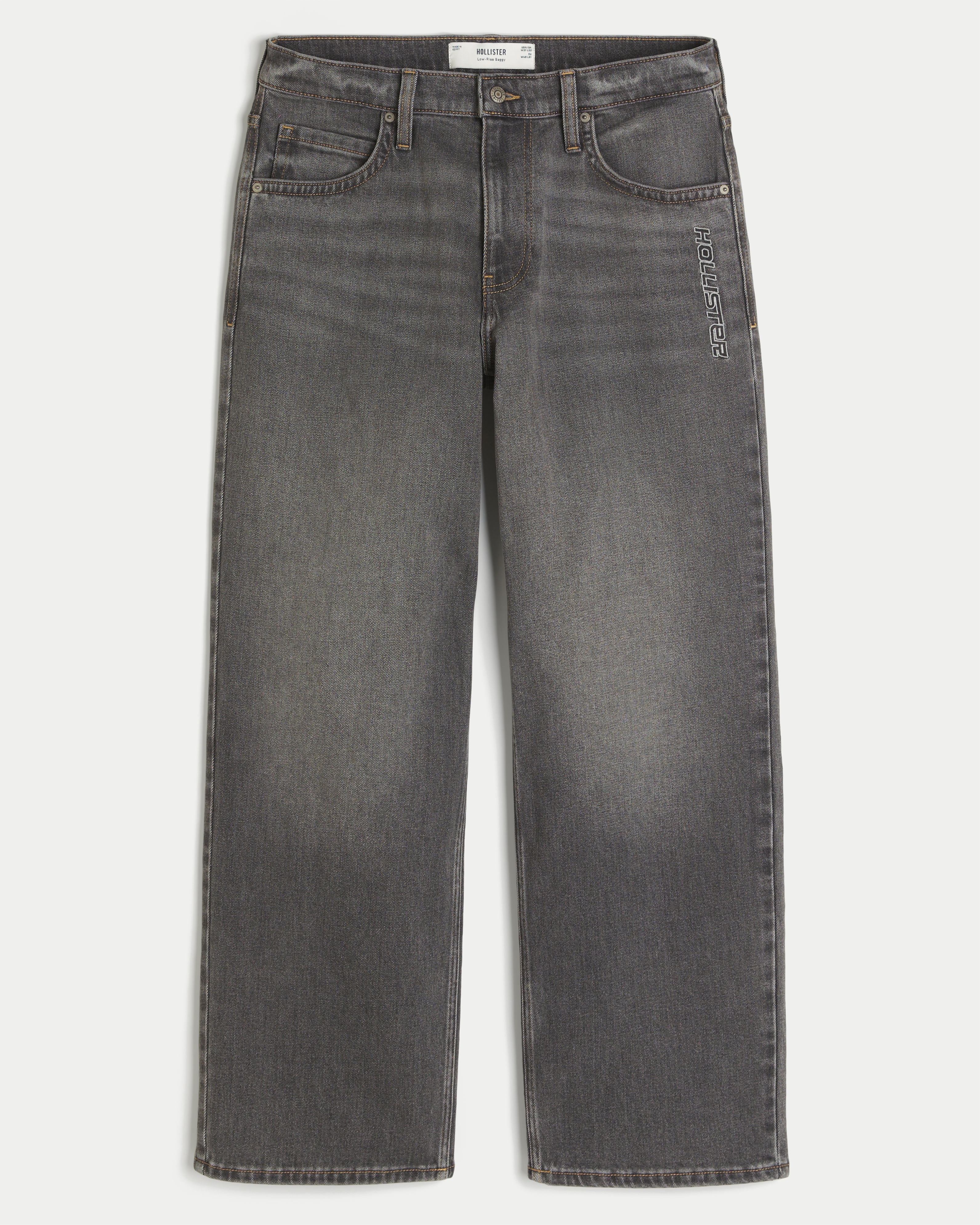 Low-Rise Logo Graphic Baggy Jeans
