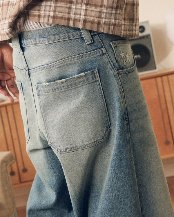 Star Graphic Skater Baggy Jeans, Medium view 2