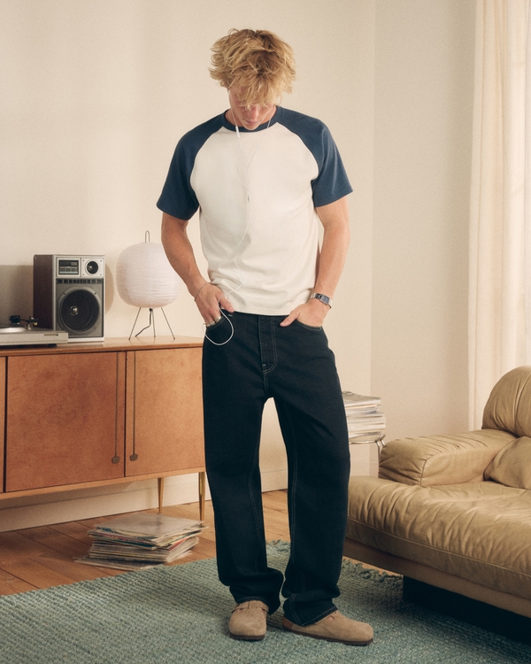 Rinse Wash Baggy Jeans, Rinse view 1
