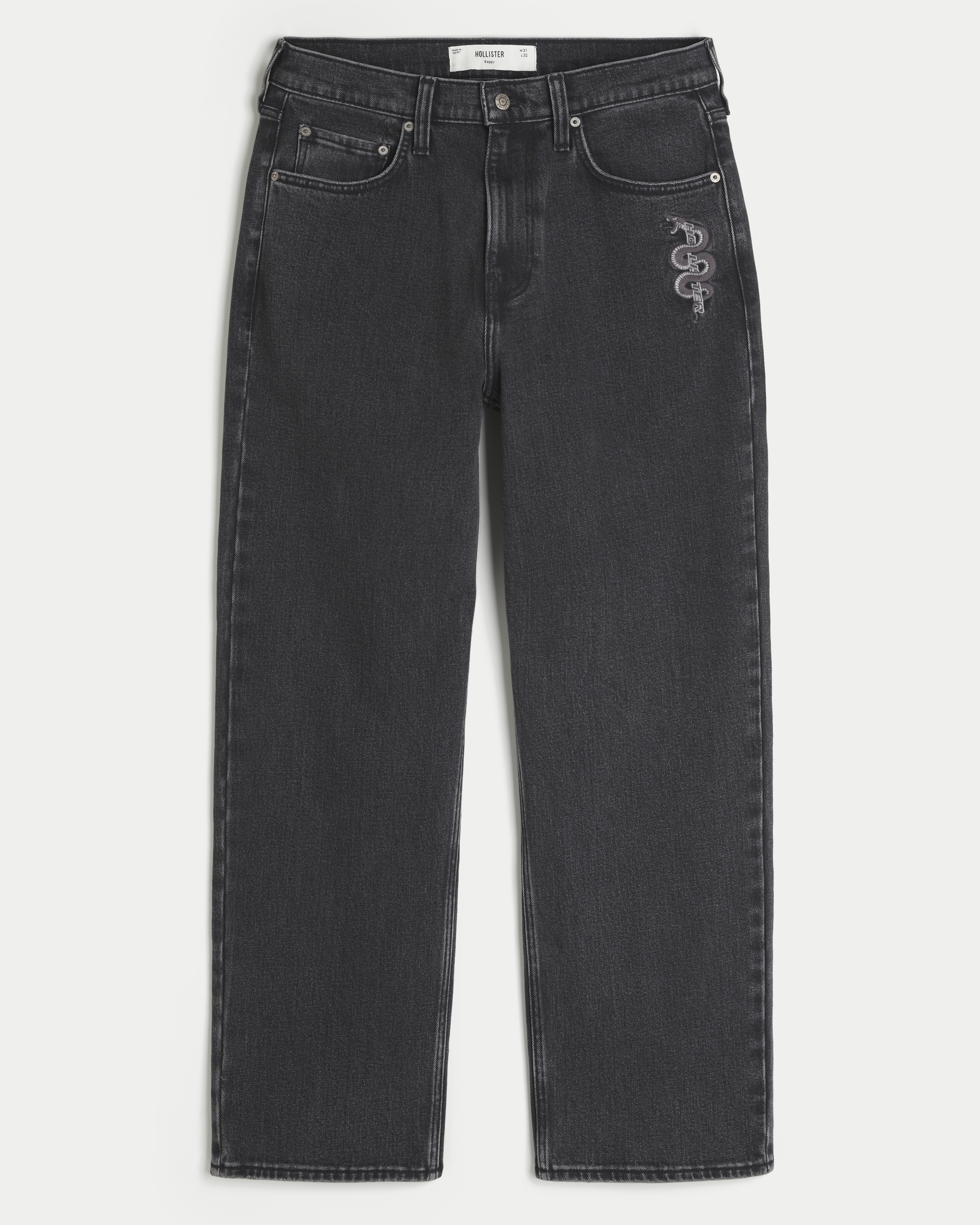 Snake Graphic Baggy Jeans