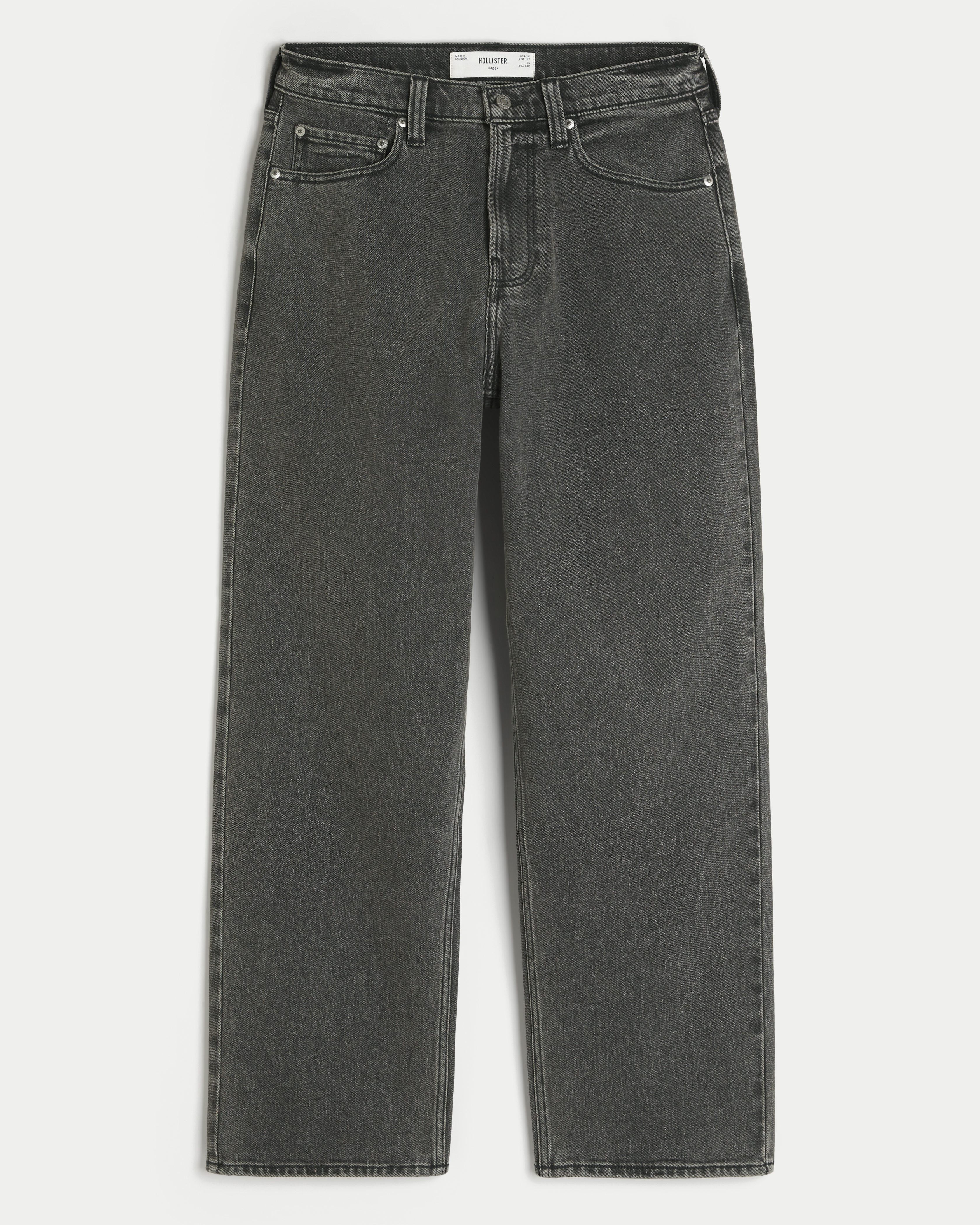 Logo Embroidery Baggy Jeans