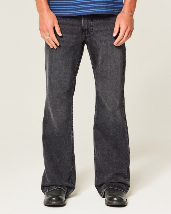 Relaxed Bootcut Jeans, Washed Black view 2
