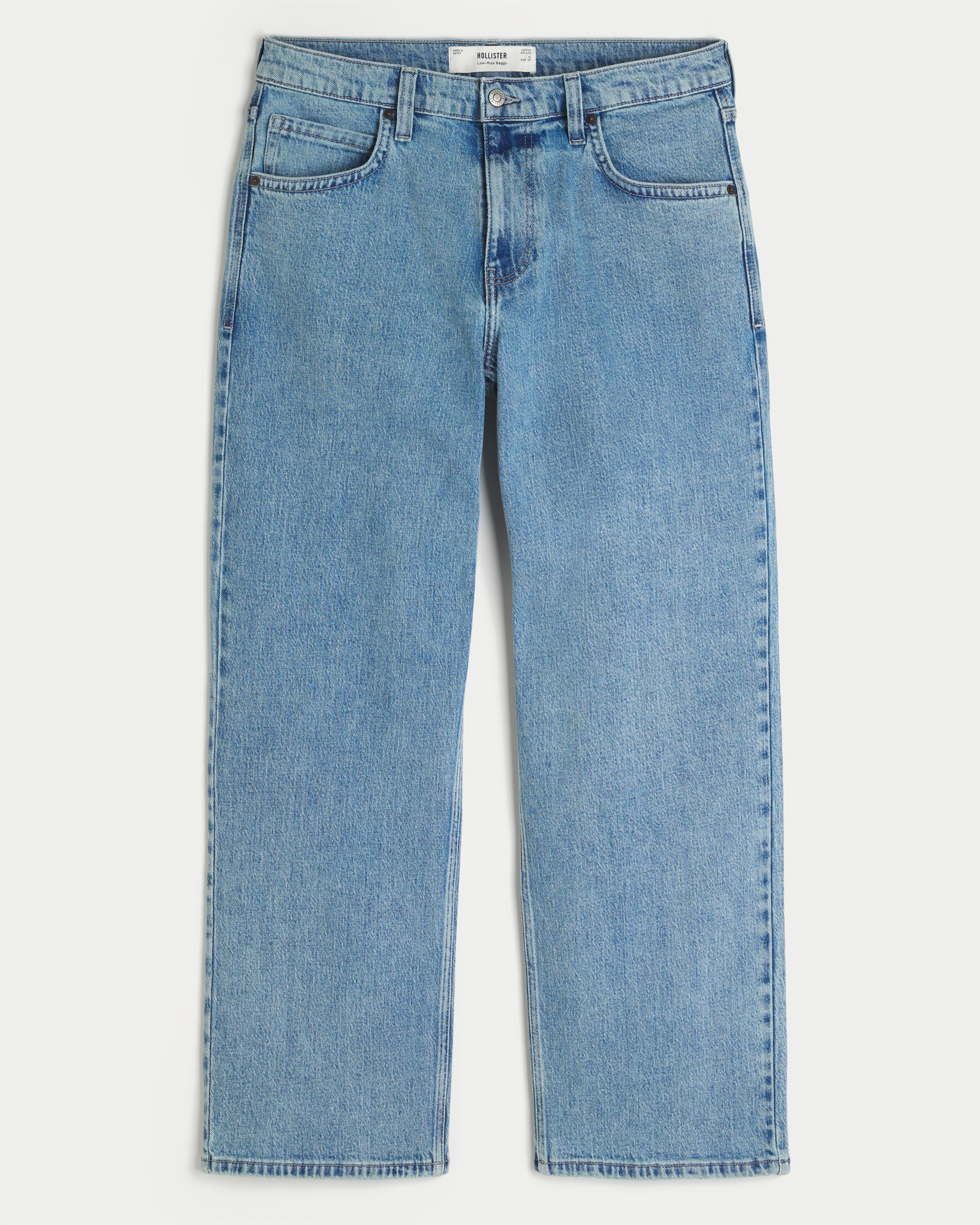 Low-Rise Embroidered Graphic Baggy Jeans