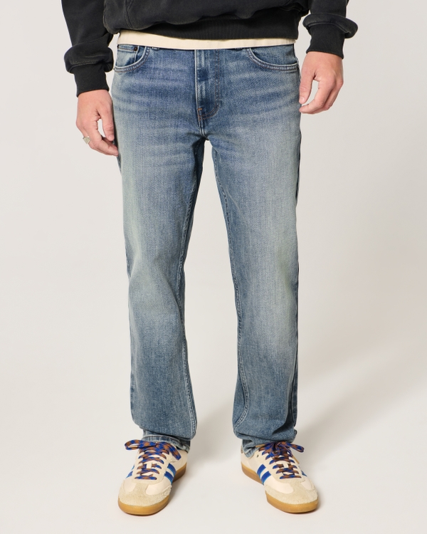 Medium Wash Slim Straight Jeans, Medium view 2