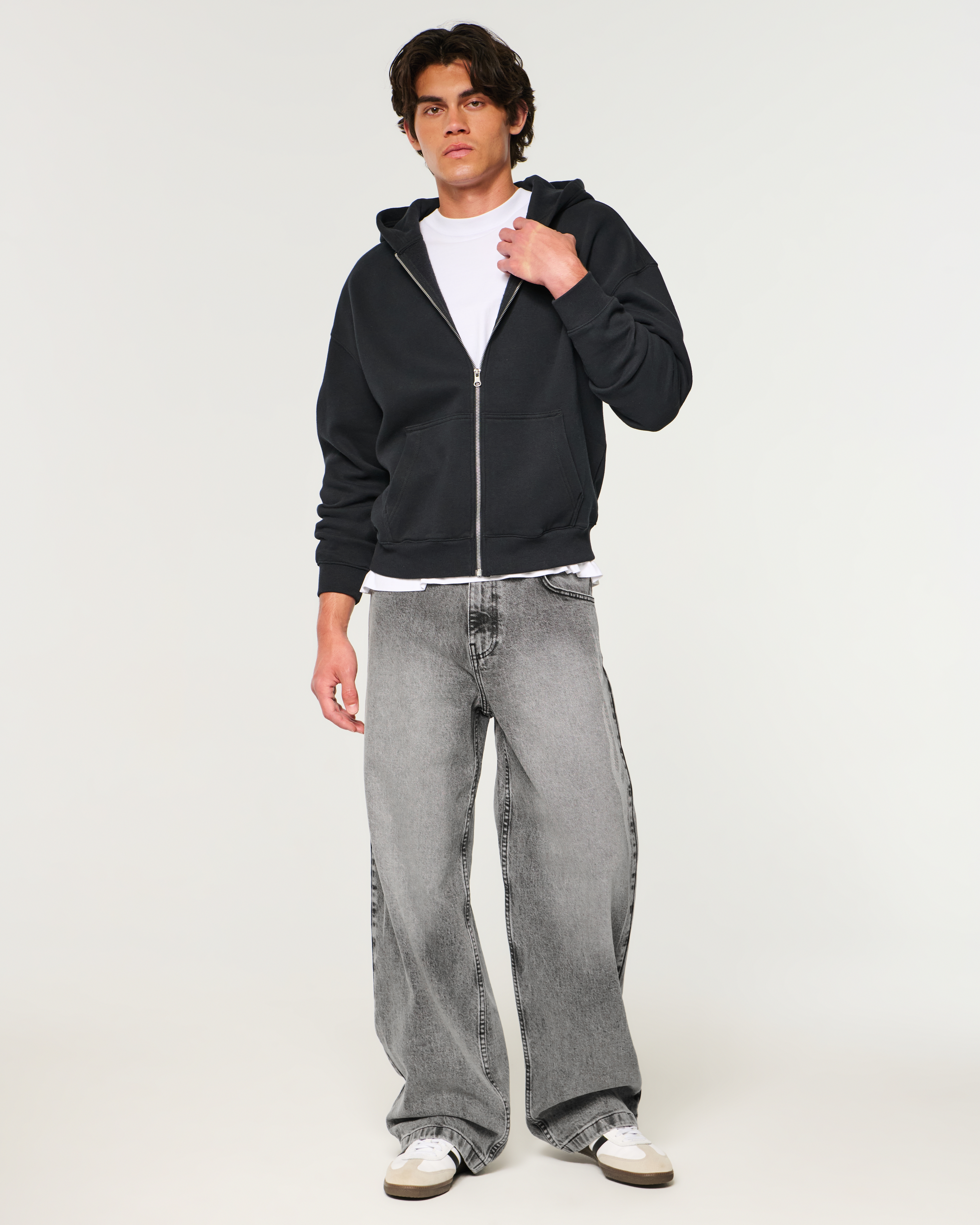 Flame Graphic Super Baggy Jeans