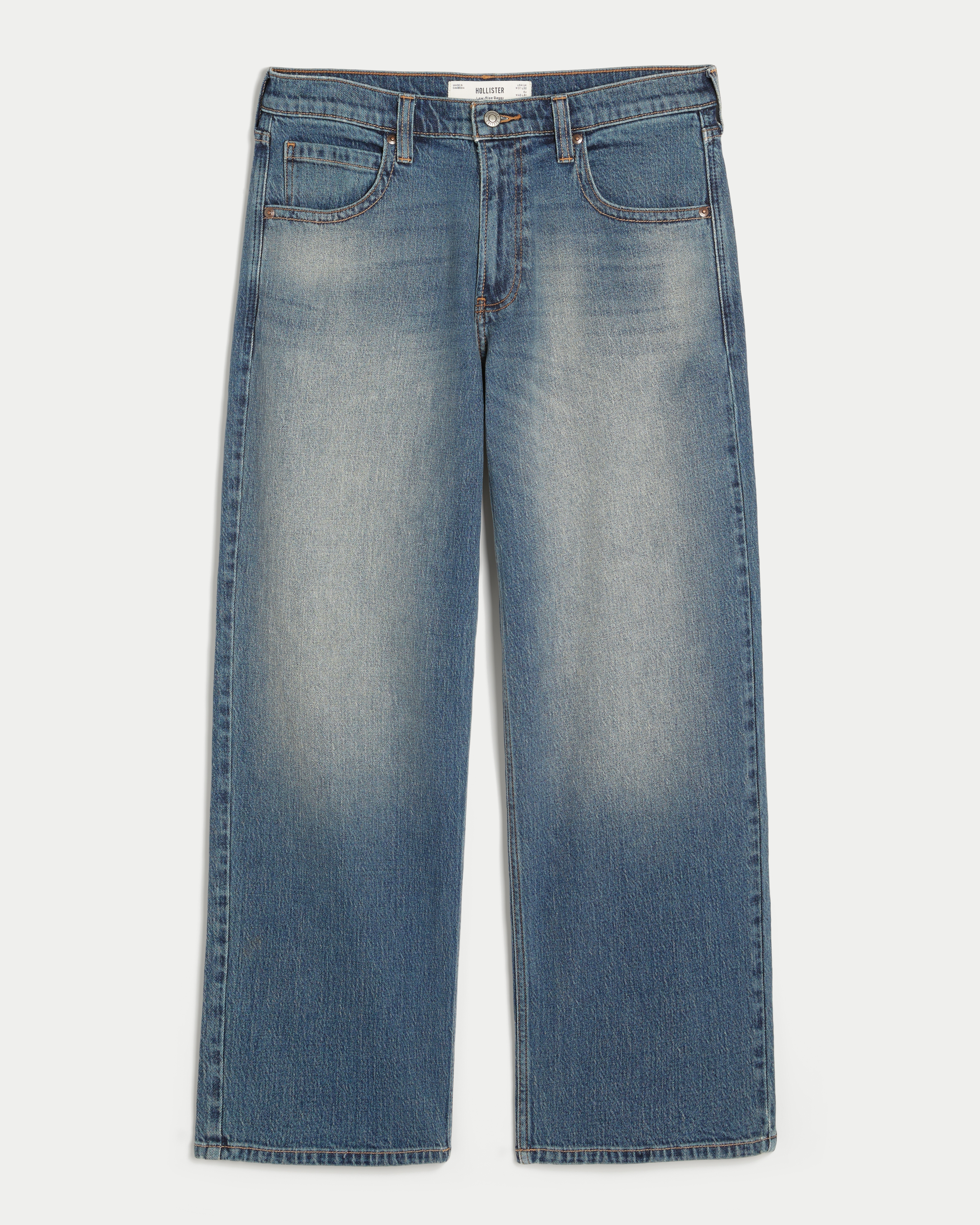 Low-Rise Star Applique Baggy Jeans
