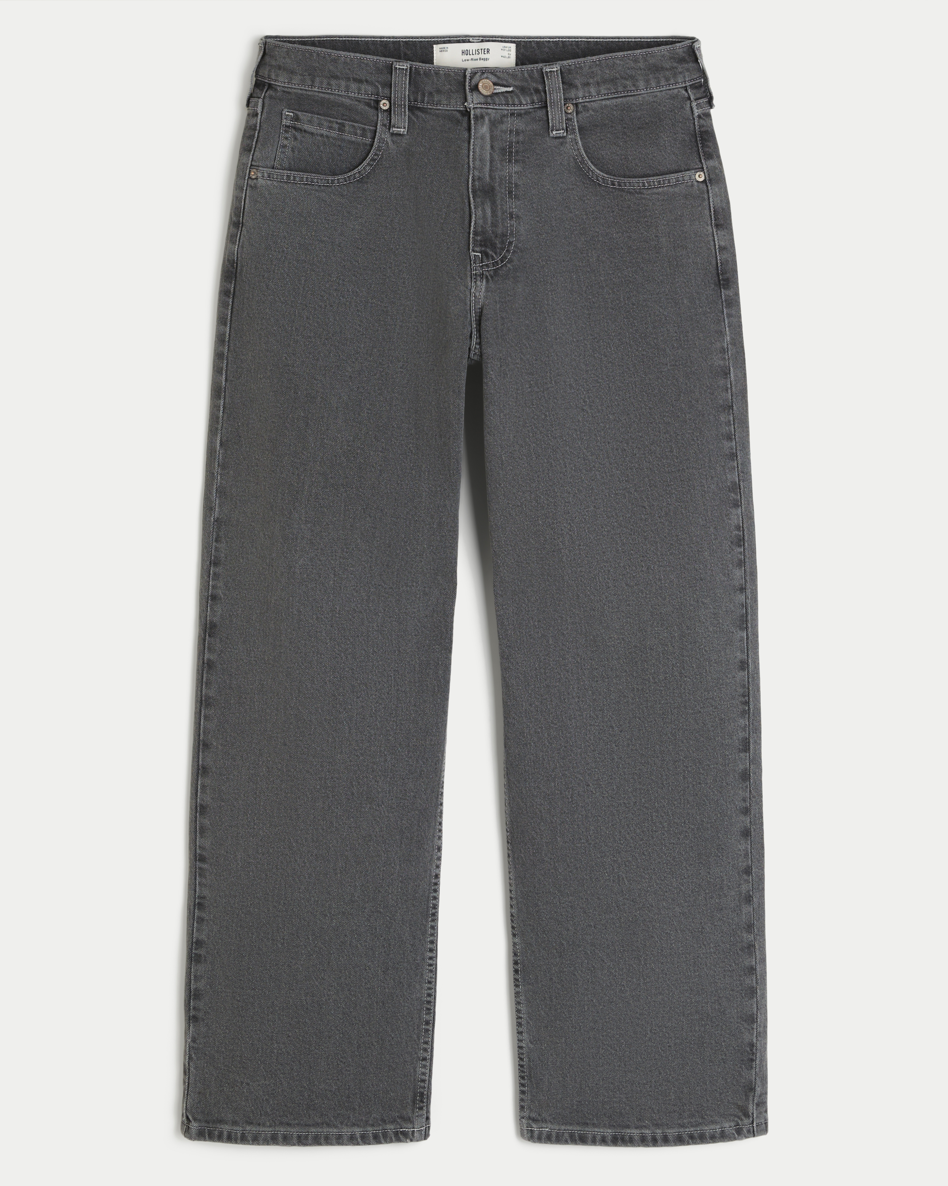 Low-Rise Back Graphic Baggy Jeans