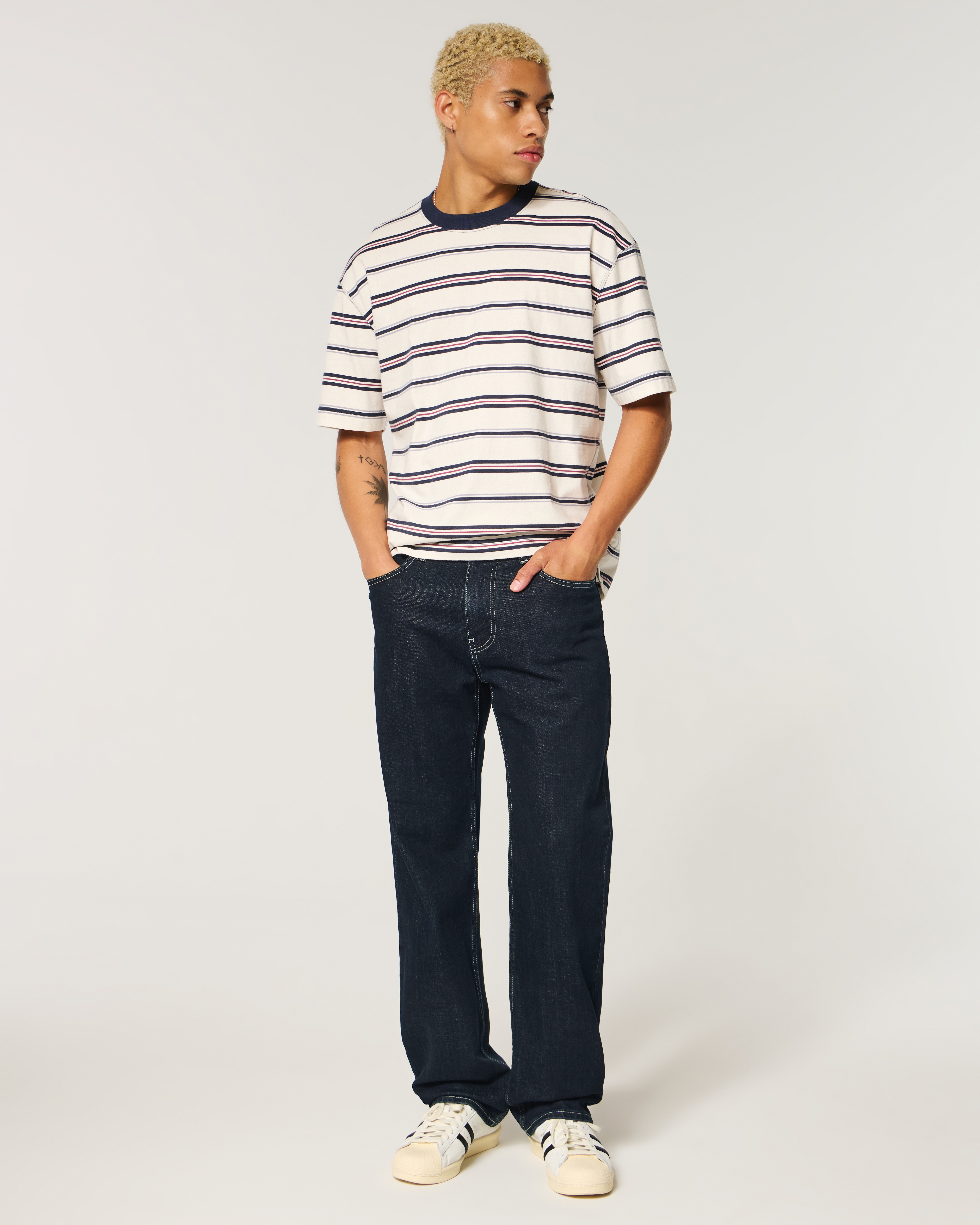 Rinse Wash Relaxed Straight Jeans