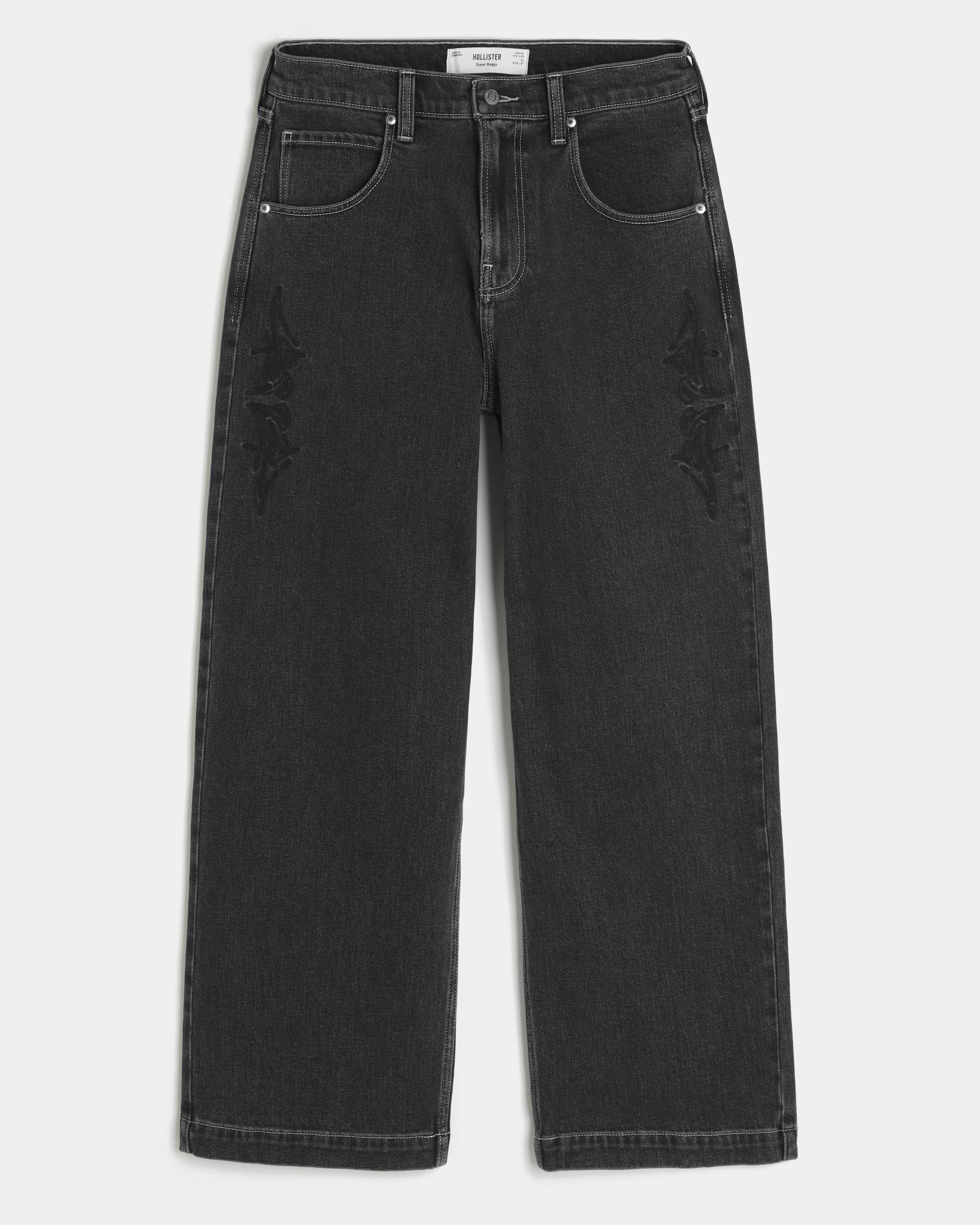 Embroidered Super Baggy Jeans