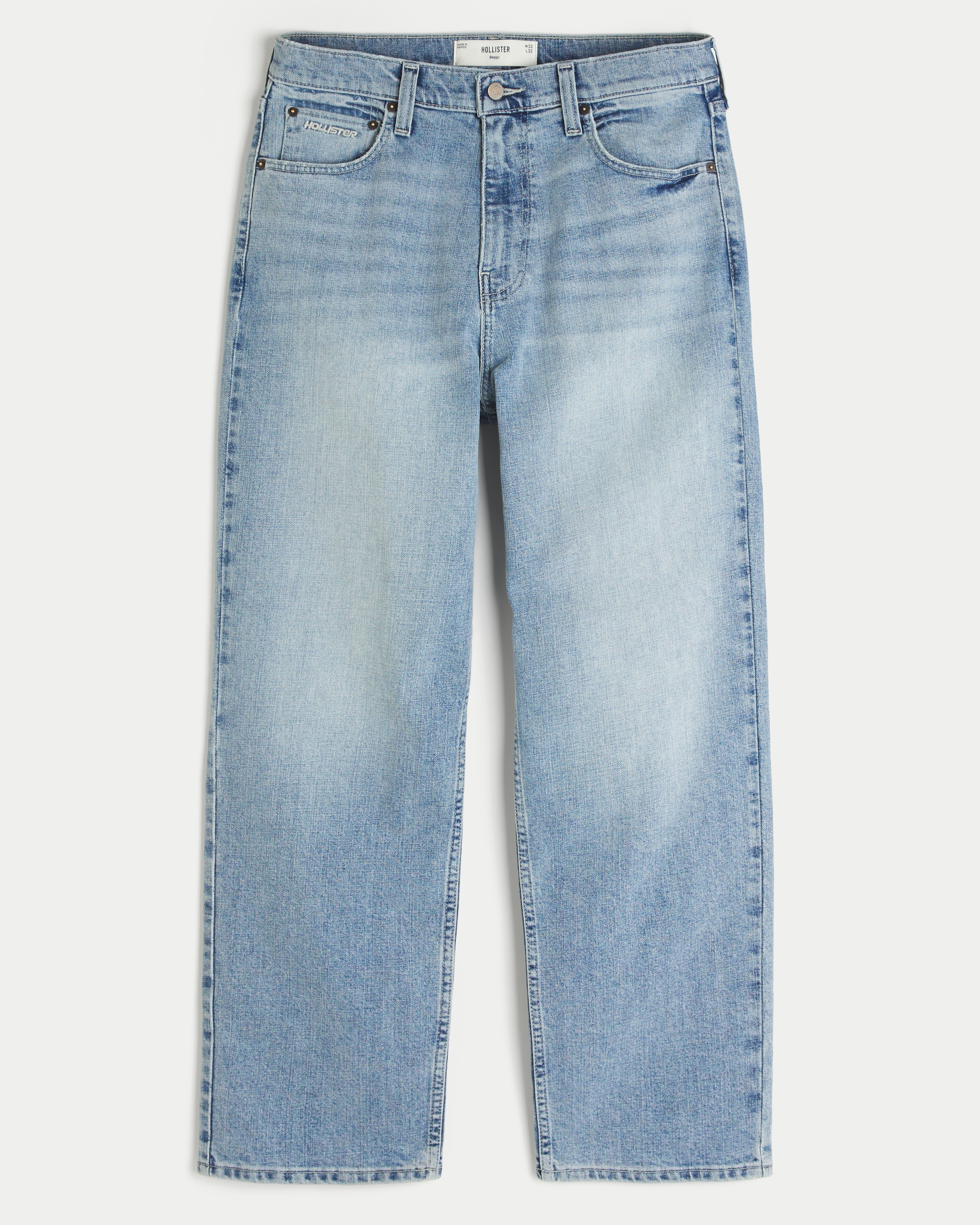 Medium Wash Baggy Jeans