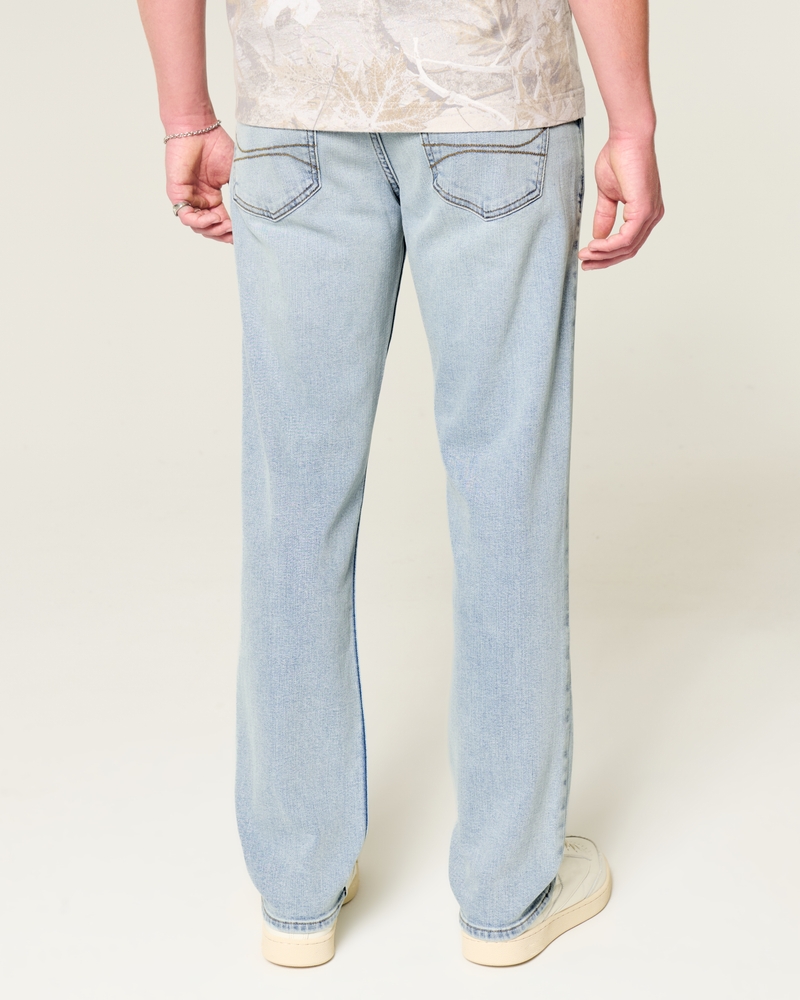 Light Wash Slim Straight Jeans