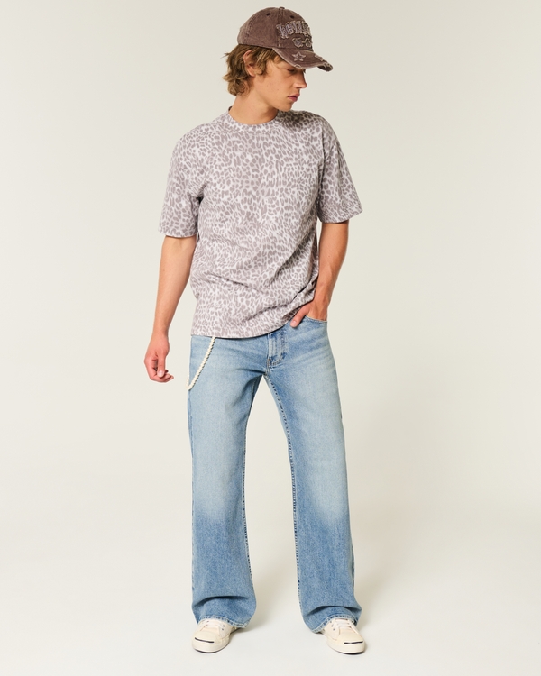 Medium Wash Relaxed Boot Jeans, Medium view 1