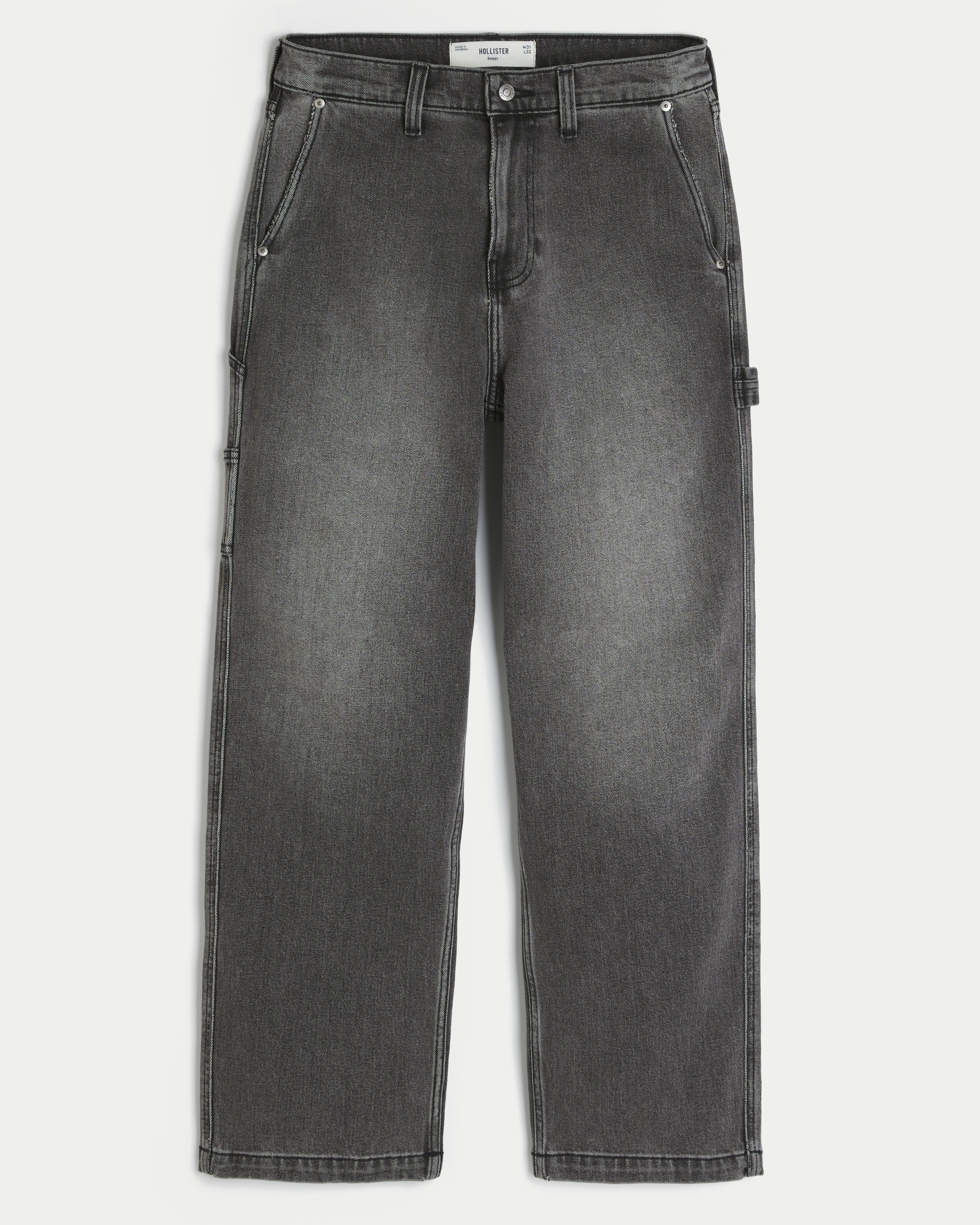 Embroidered Baggy Painter Jeans
