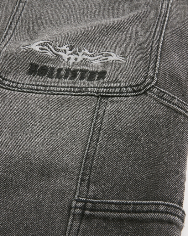 Embroidered Baggy Painter Jeans
