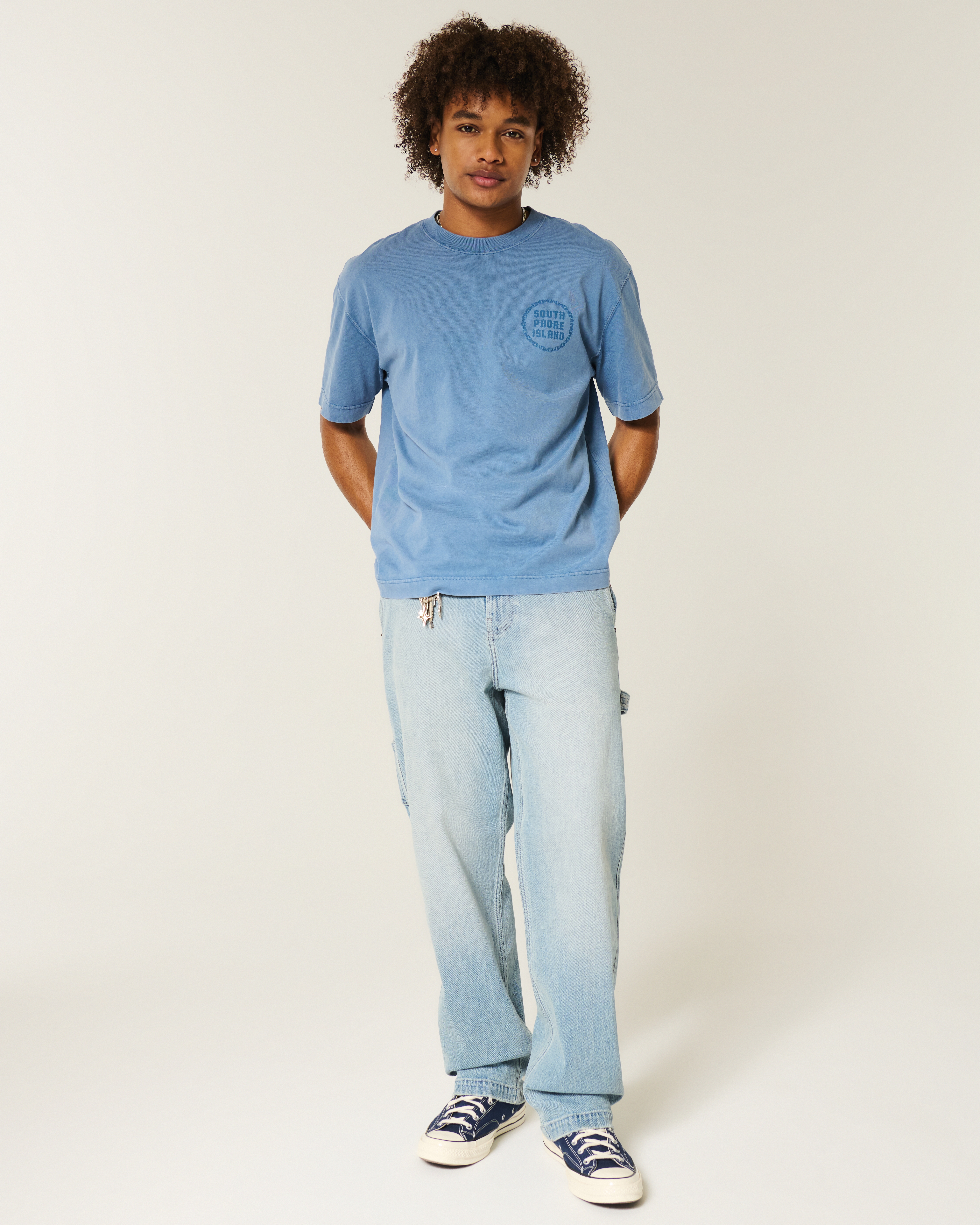 Light Wash Baggy Painter Jeans