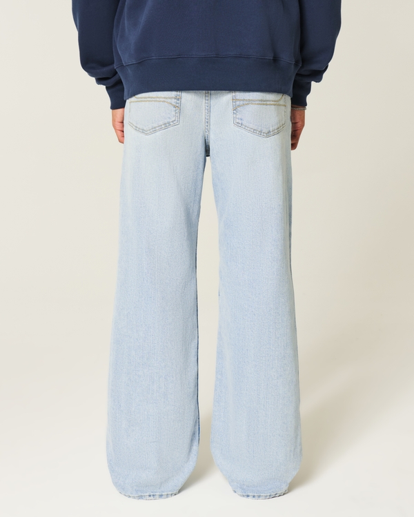 Light Wash Baggy Bootcut Jeans