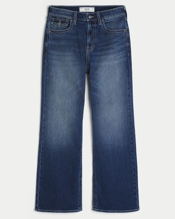 Men's Dark Wash Baggy Bootcut Jeans | Men's Clearance