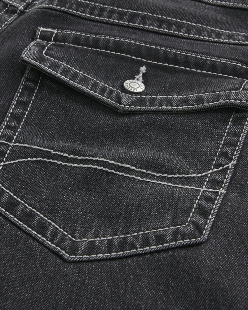 Black Baggy Bootcut Jeans
