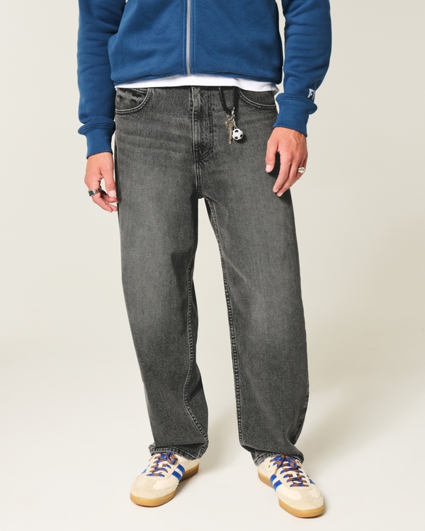 Washed Black Skater Baggy Jeans, Washed Dark Gray view 2