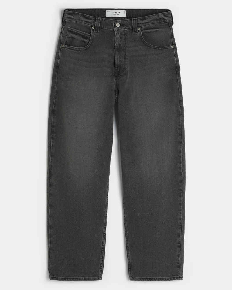 Washed Black Skater Baggy Jeans