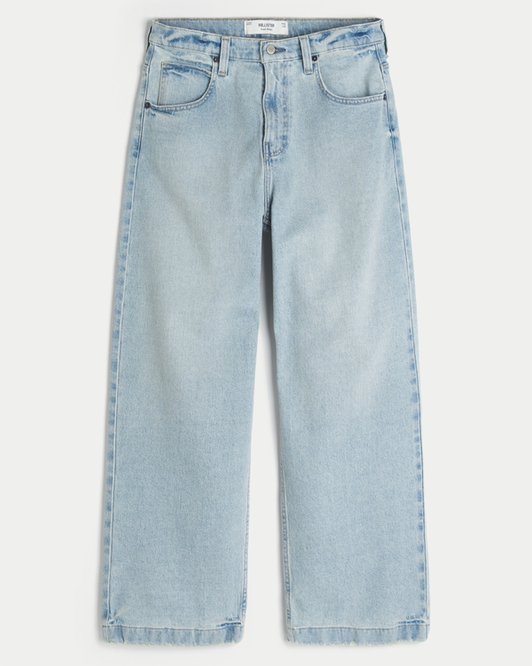 Light Wash Super Baggy Jeans, Light view 1