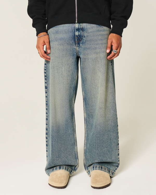 Dark Wash Graphic Super Baggy Jeans