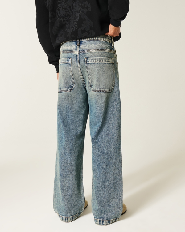 Dark Wash Graphic Super Baggy Jeans
