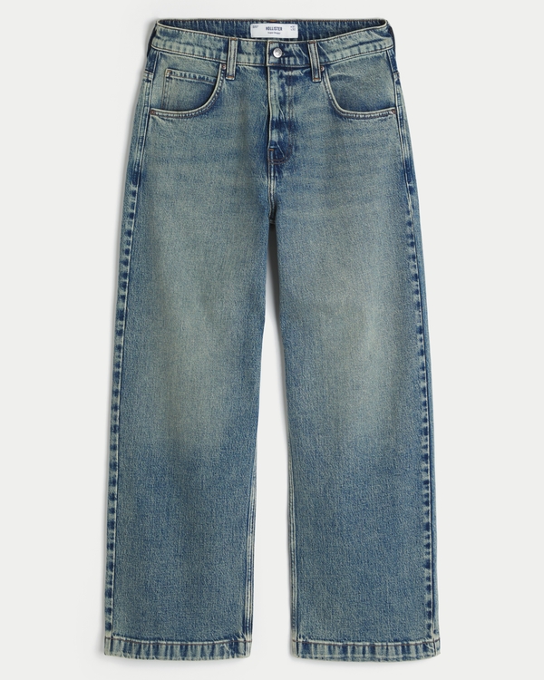 Dark Wash Graphic Super Baggy Jeans