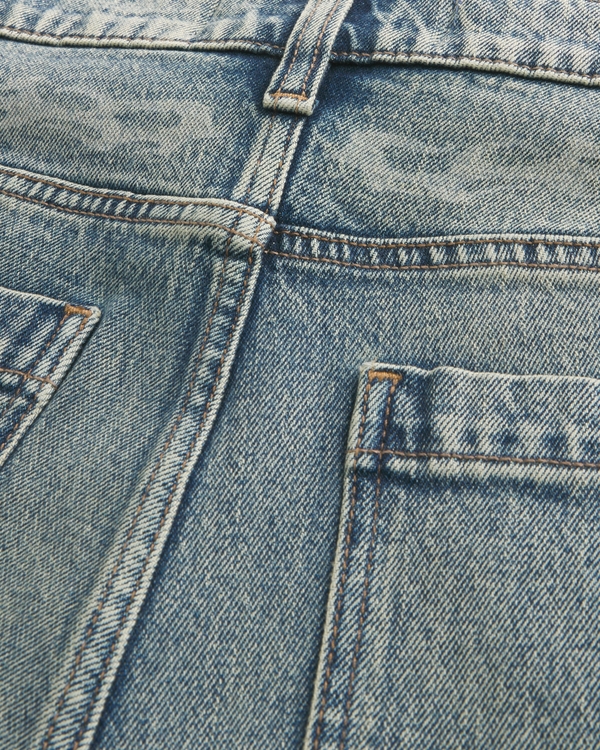 Dark Wash Graphic Super Baggy Jeans, Medium Dark view 2