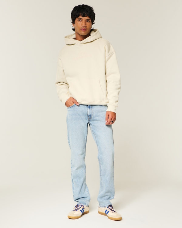 Light Wash Slim Straight Jeans, Light view 1