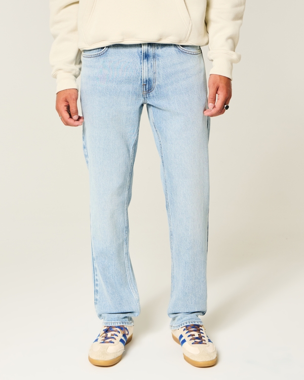 Light Wash Slim Straight Jeans, Light view 2