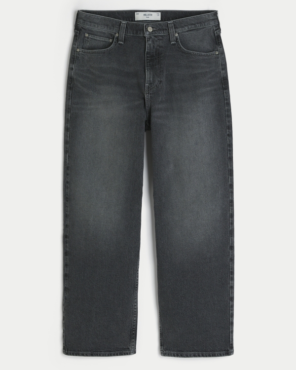 Grey Baggy Jeans, Washed Dark Gray view 1