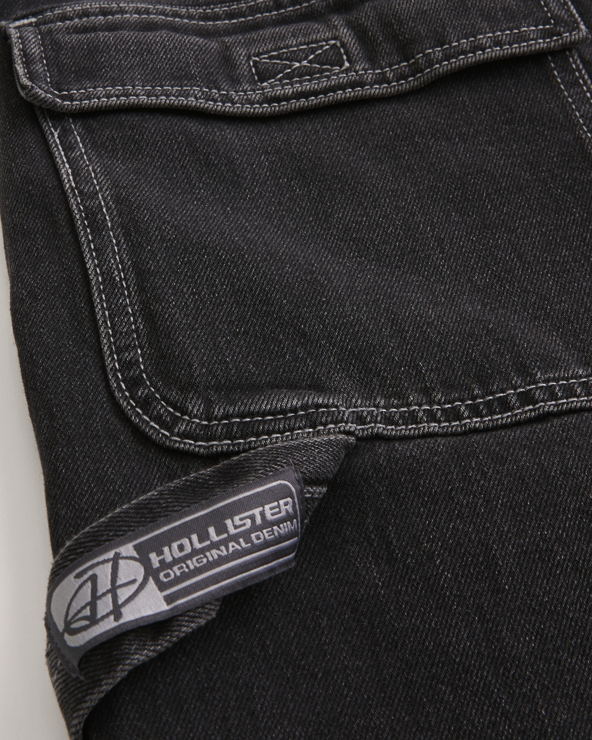 Washed Black Y2K Baggy Painter Jeans