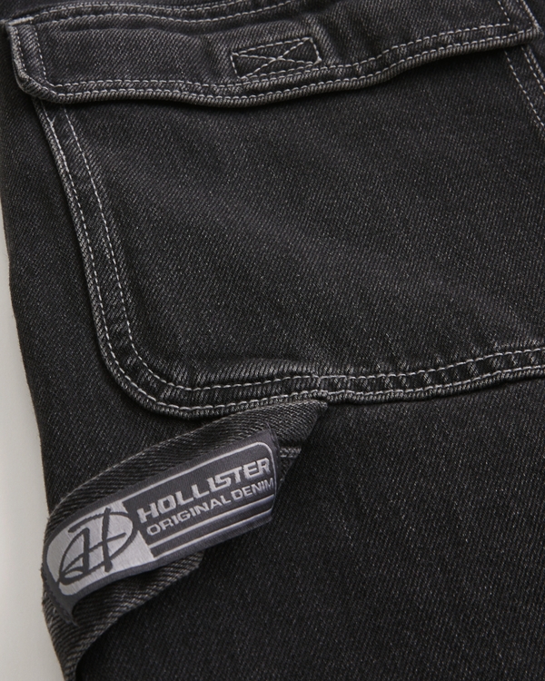 Washed Black Y2K Baggy Painter Jeans