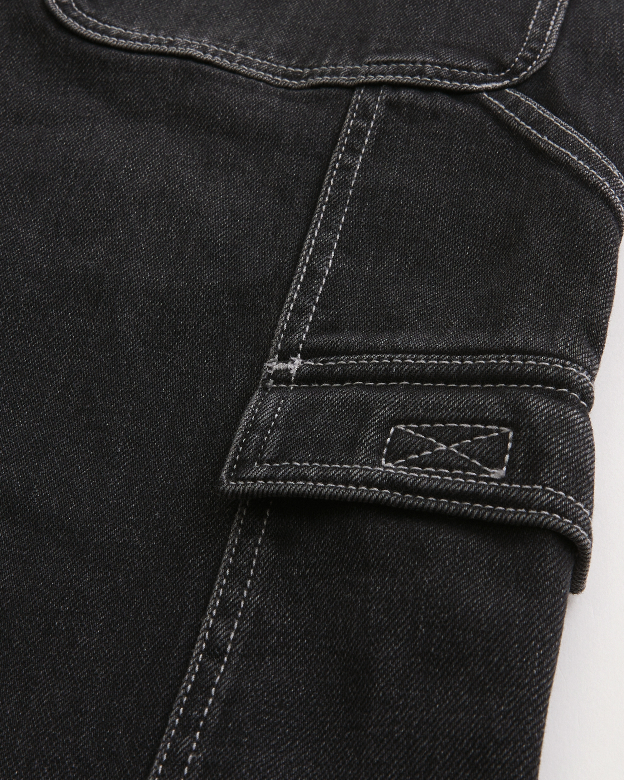 Washed Black Y2K Baggy Painter Jeans