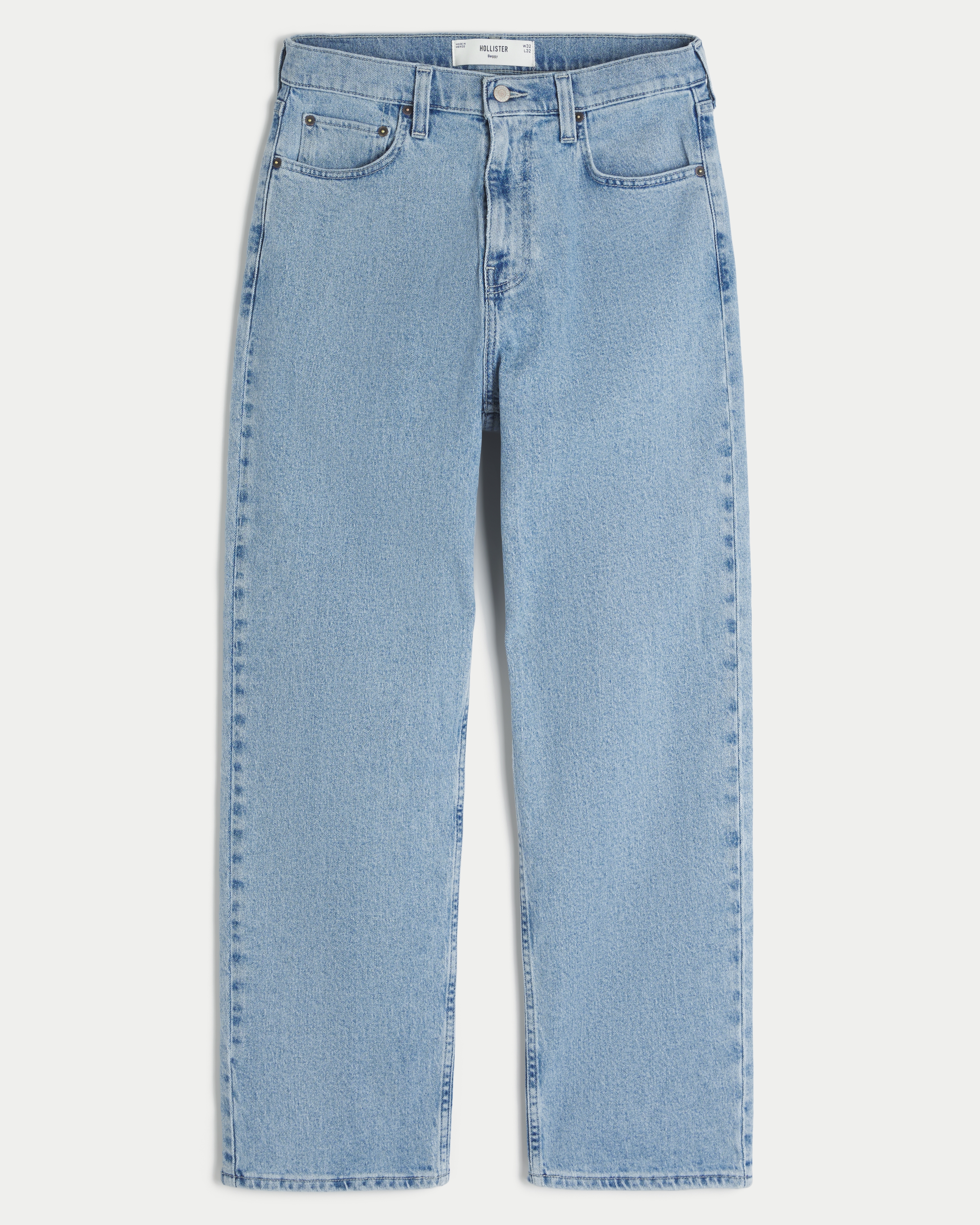 Medium Wash Baggy Jeans