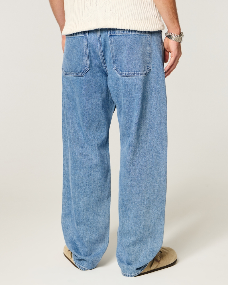Light Wash Skater Baggy Jeans