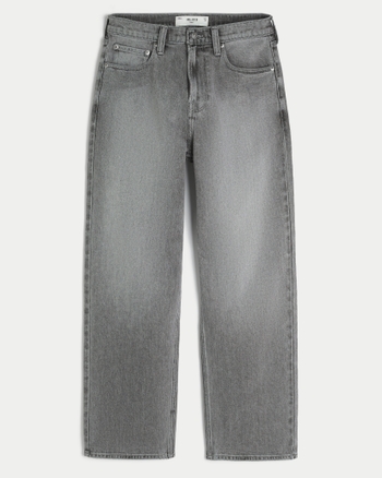 Men's Grey Baggy Jeans | Men's Bottoms | HollisterCo.com