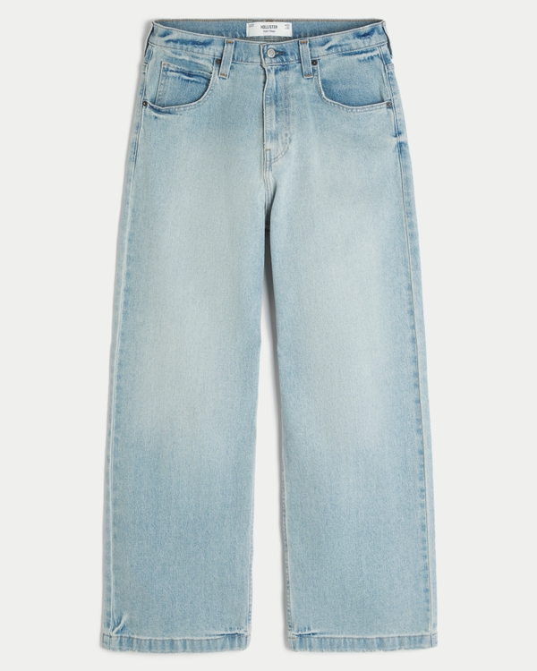 Light Wash Super Baggy Jeans, Light view 1