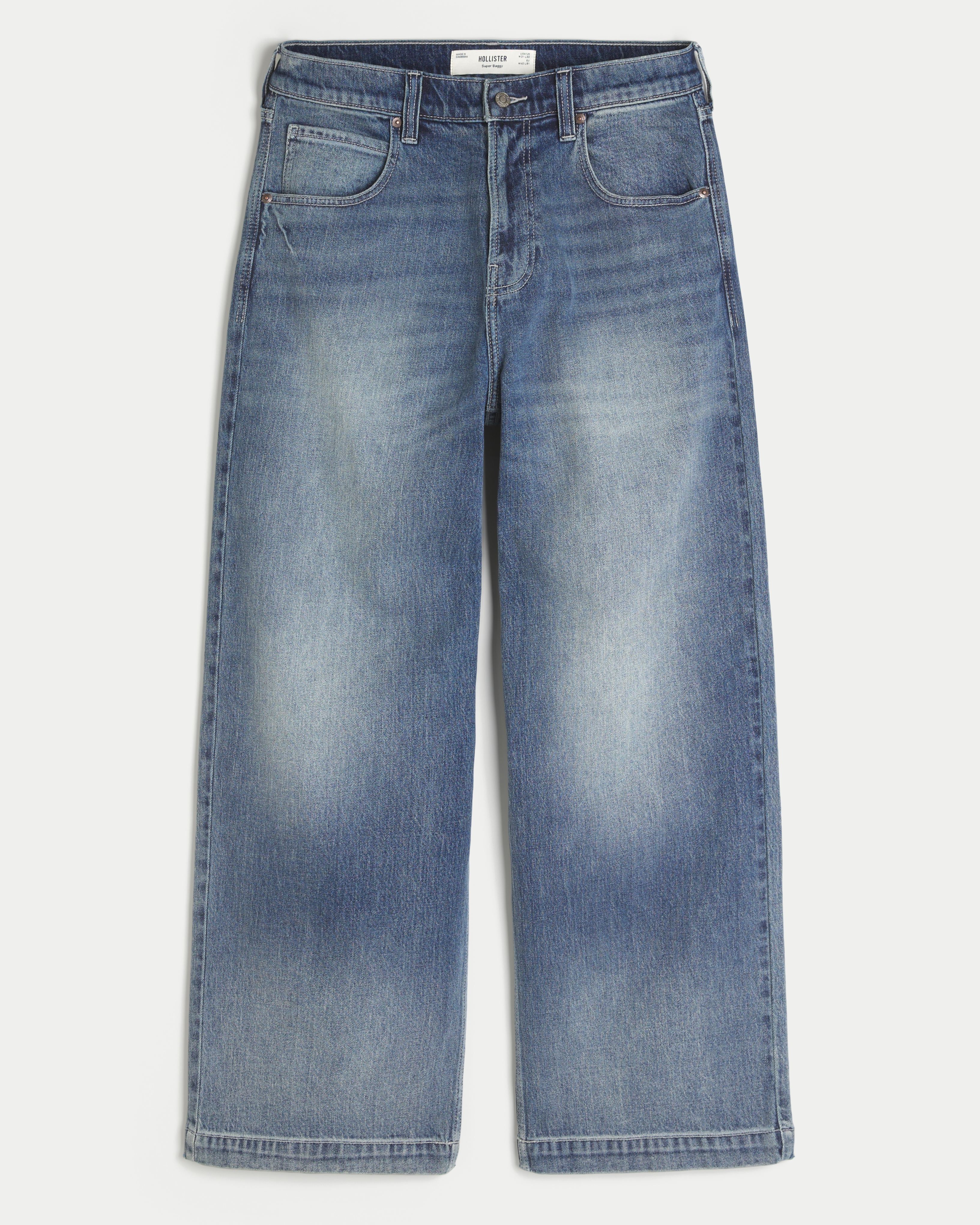 Logo Embroidery Super Baggy Jeans