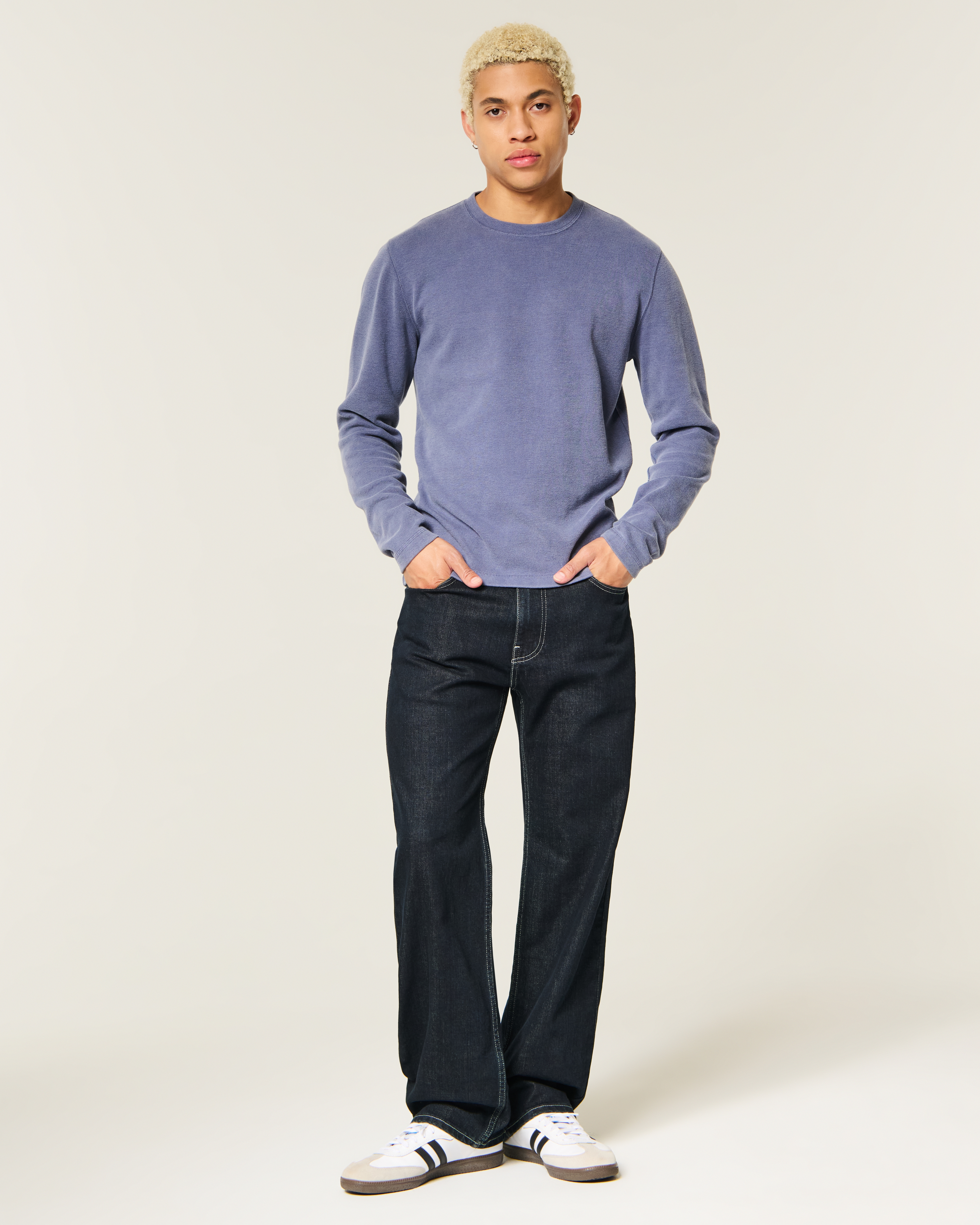 Rinse Wash Relaxed Straight Jeans