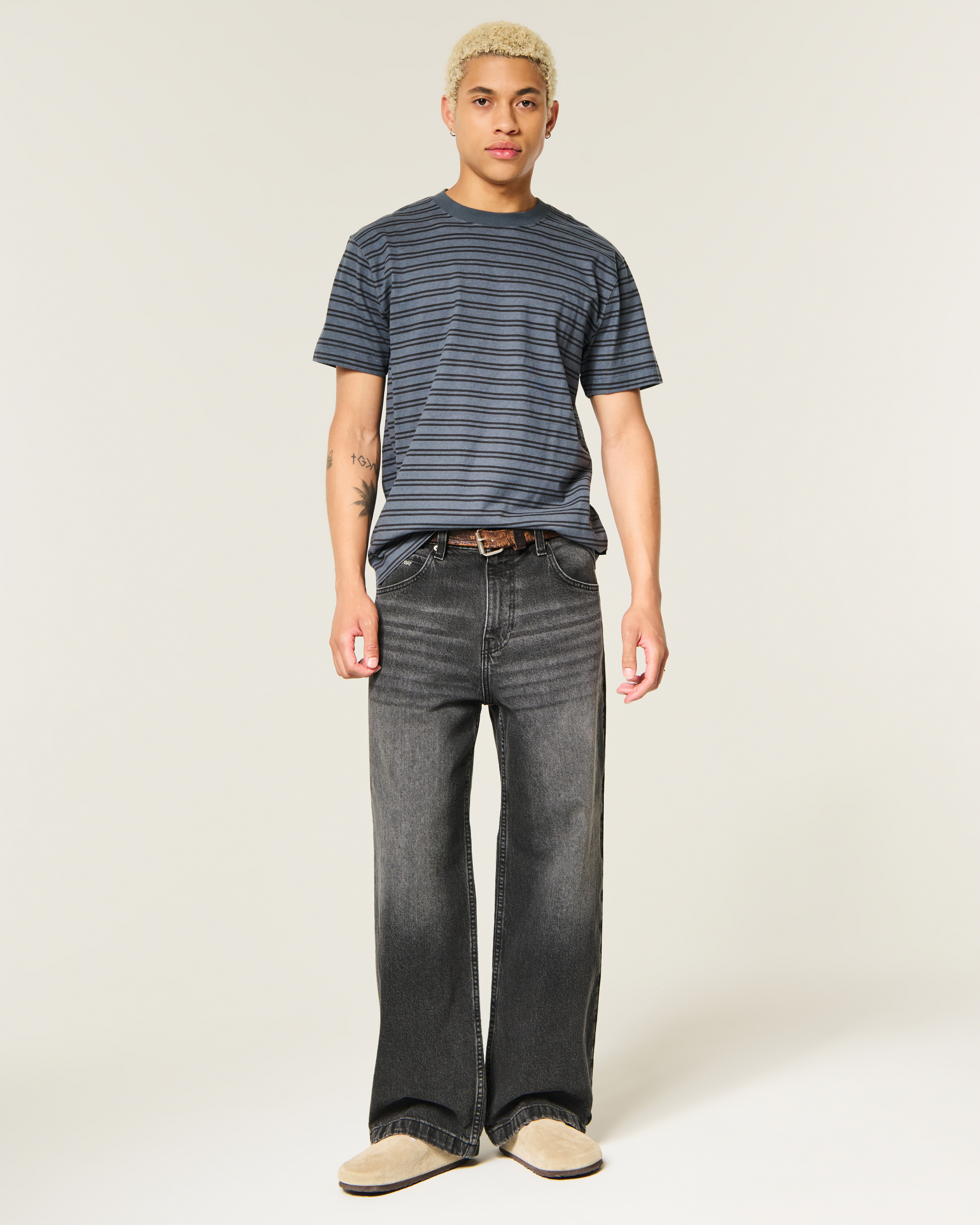 Washed Black Super Baggy Jeans