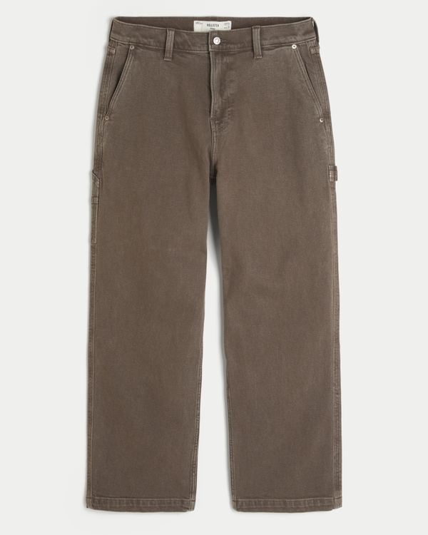 Brown Baggy Painter Jeans, Brown view 1
