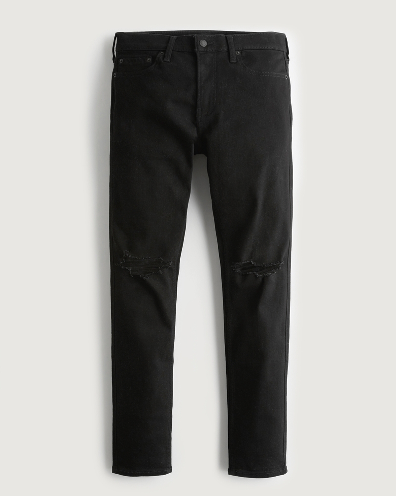 Men's Ripped Black Skinny Jeans | Men's Clearance |