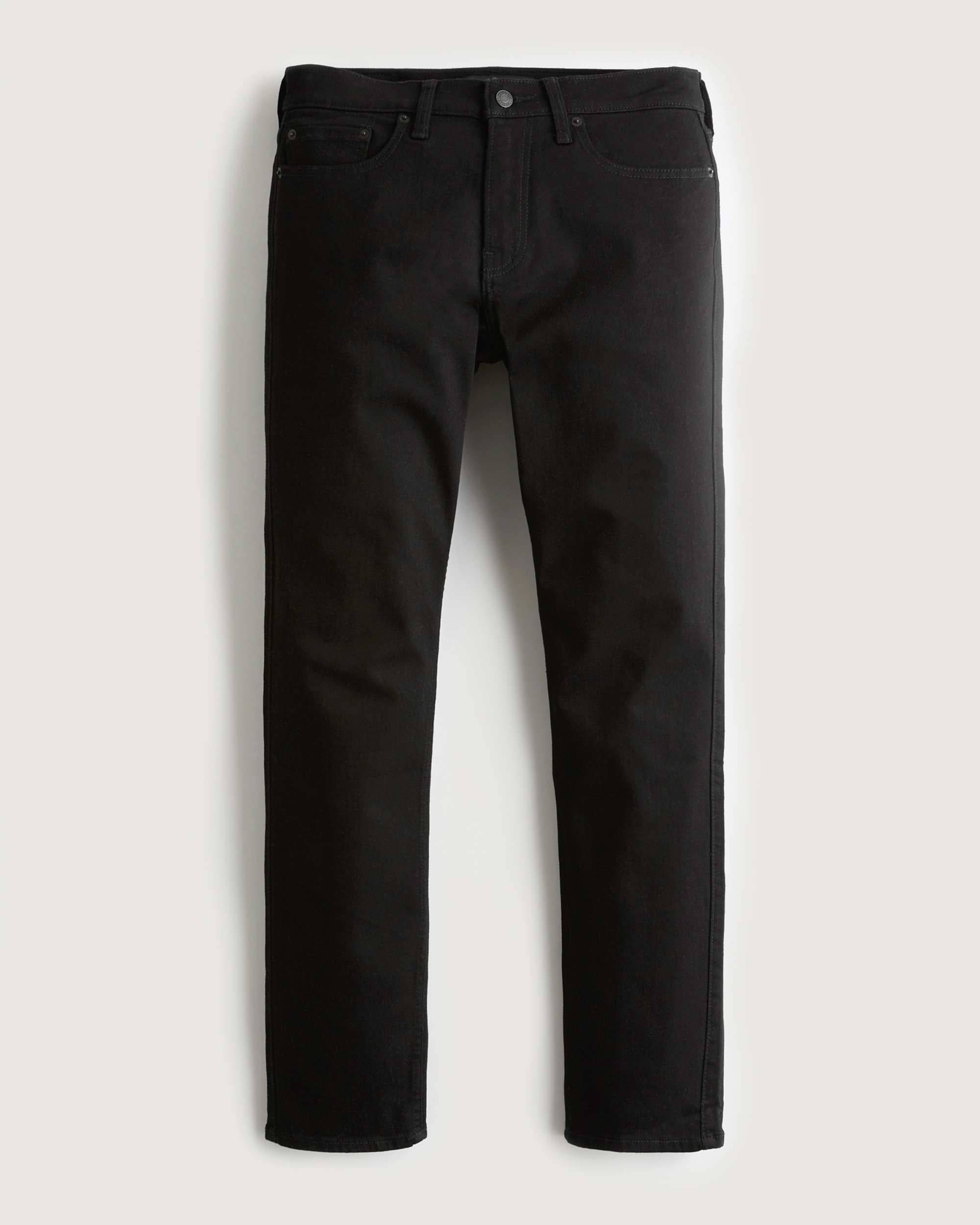 Men's Black No Fade Slim Straight Jeans | Men's Bottoms