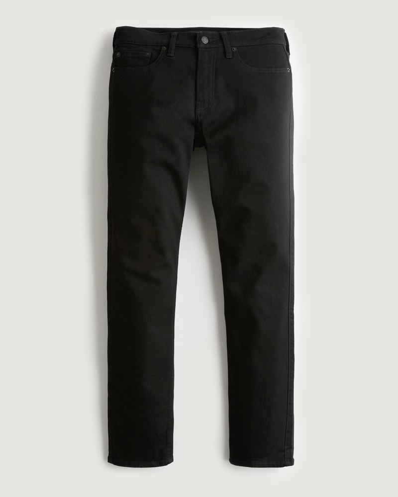 mandskab Optagelsesgebyr sej Men's Black No Fade Slim Straight Jeans | Men's Bottoms | HollisterCo.com