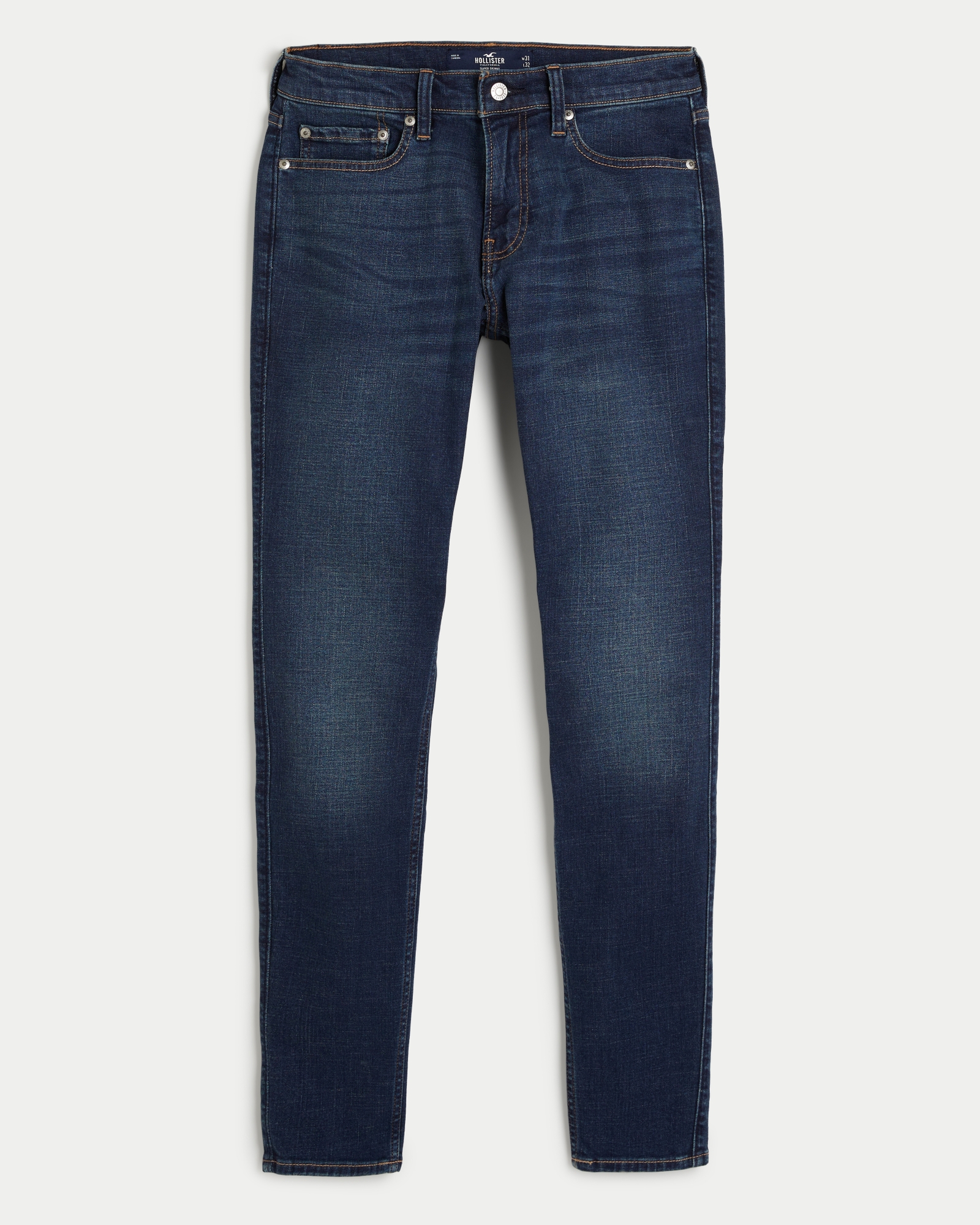 Hollister Hourglass skinny jeans in dark wash blue