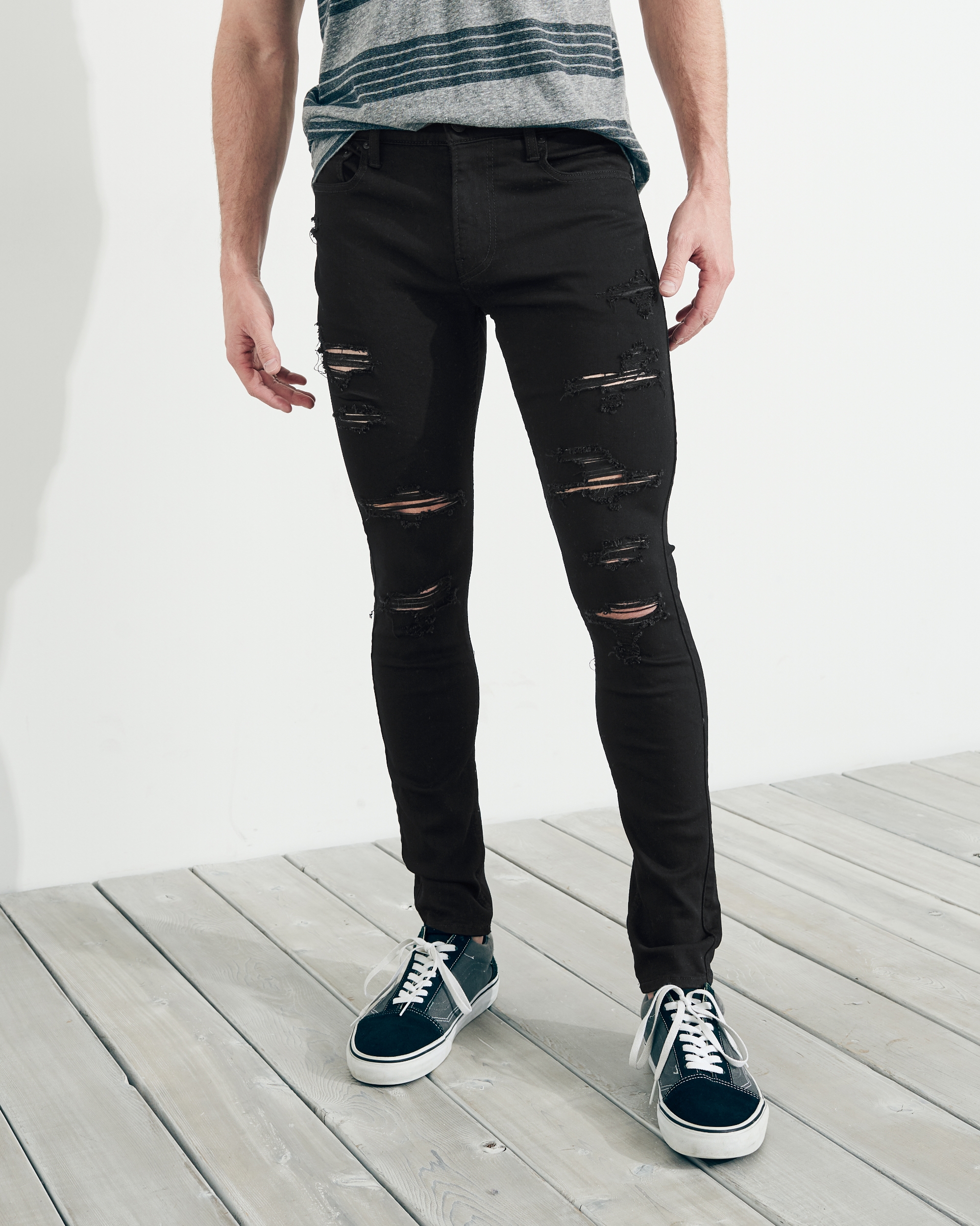 hollister distressed jeans mens