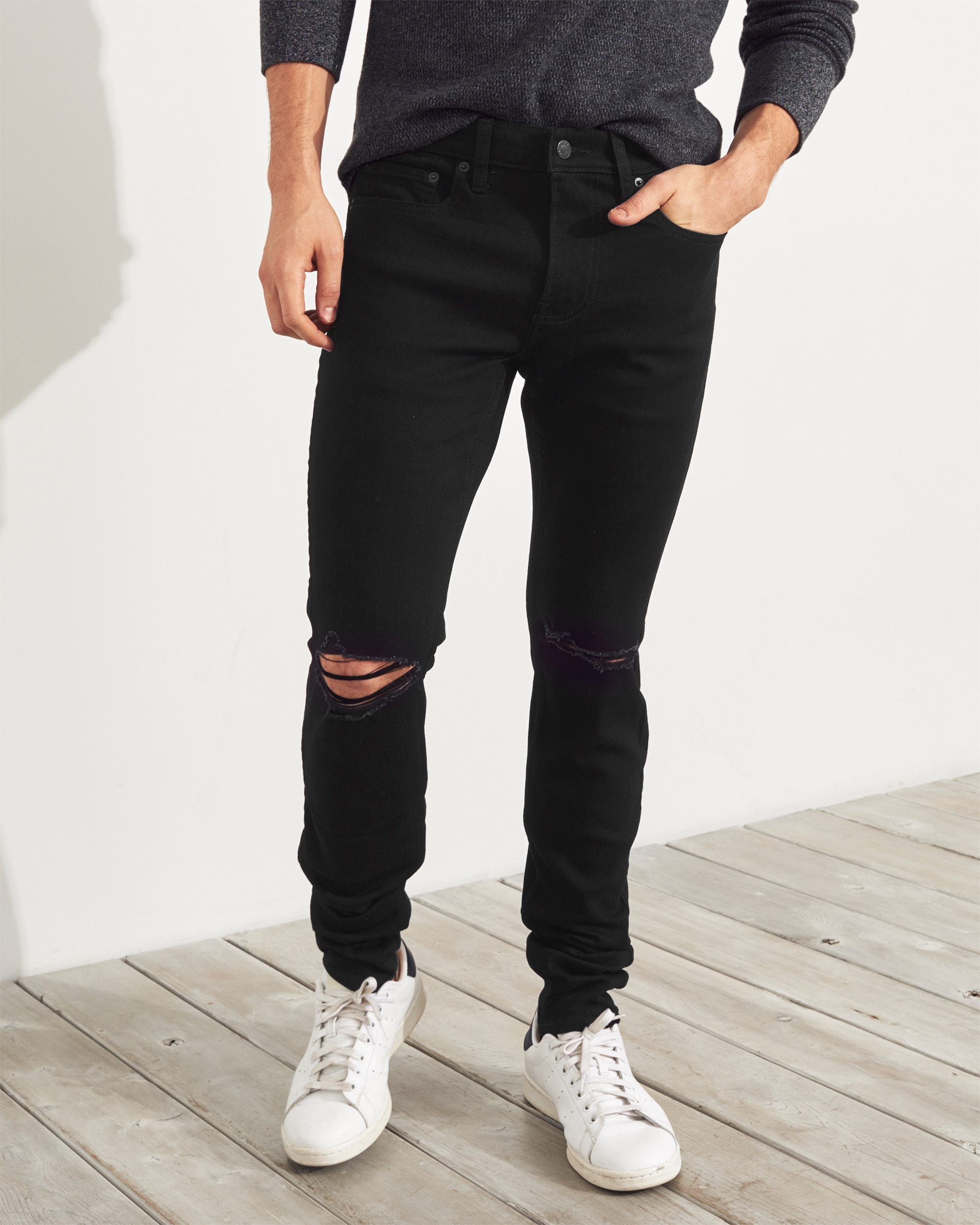 stacked skinny jeans hollister